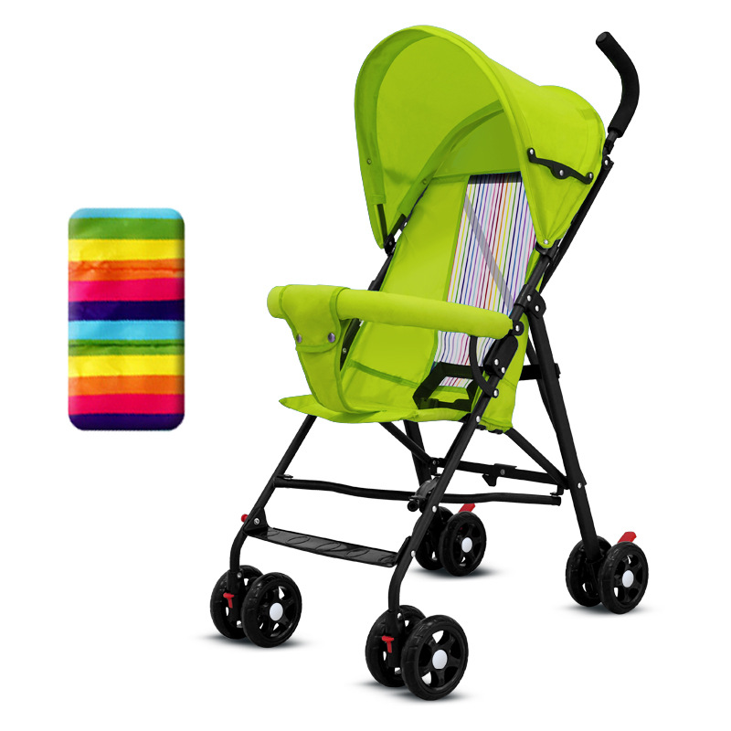 Cochecito de bebé puede sentarse y acostarse bebé ligero plegable simple súper niños pequeños deslizamiento bebé paraguas portátil coche mano empuje verano