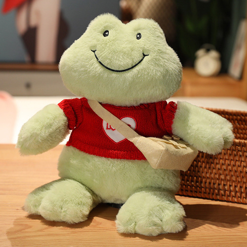 ins smiling frog doll plush toy cute frog doll children sleeping toy little frog birthday gift