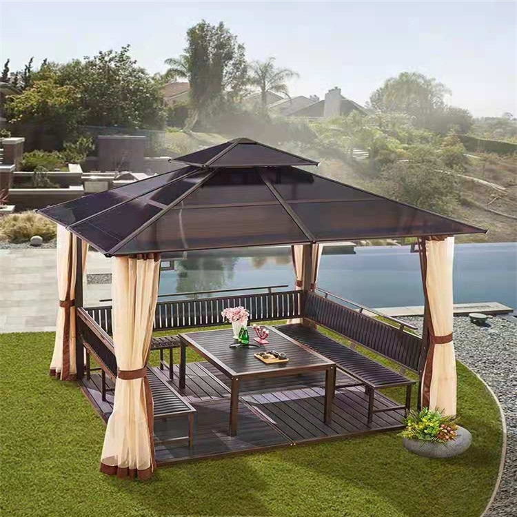 Outdoor Pavilion home cabin courtyard villa Sunshine board iron pavilion farm square pavilion construction site Tea Pavilion