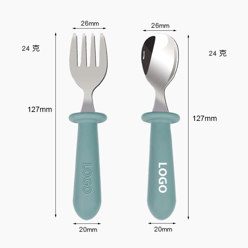 Silicona bebé pezón grado alimenticio silicona 304 Acero inoxidable cuchara bebé suplemento alimenticio cuchara de arroz de color sólido