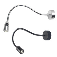 LED灯头带开关软管射灯软管壁灯 LED蛇管阅读灯灵活调节照画灯