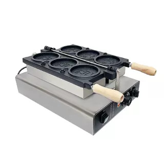 Máquina de waffle molde comercial máquina de marshmallow transfronteriza máquina de huevos de seis agujeros máquina de asado de carpa comercial