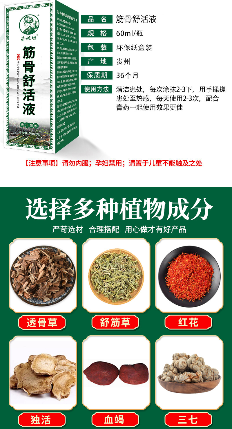 Miao Jiu Liquid Herbal Roll-On for Joints Neck Knees and Lower Back 60ml quality and texture