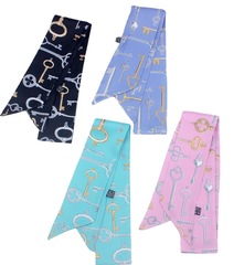 Xiangchen European and American-style Key-Tied Bag Handles, Small Ribbon Women's Versatile Artificial Silk Scarves, Hair Tie Headscarves—Wholesale
