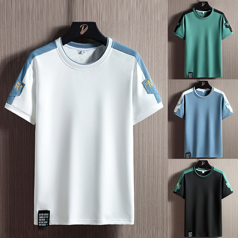 2025 nuevo estilo deportivo de manga corta para hombres verano transpirable y cómoda camiseta de algodón para hombres fitness corriendo casual camiseta de media manga