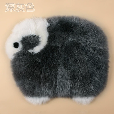 Wool pad winter plush backless pure - 500g-per-piece-dark-gray