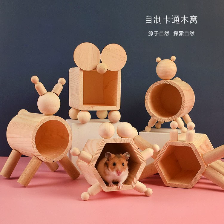 Производители прямо одобряют гнездо хомяка деревянный золотой медведь маленький домик для домашних животных