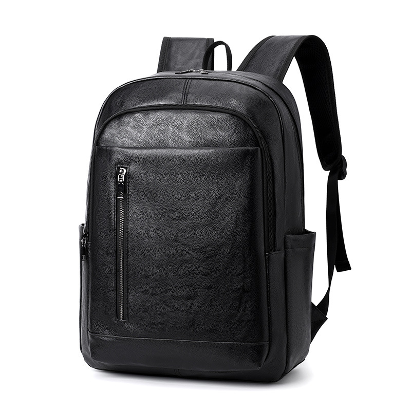 Men's Genuine Leather Large Capacity Business Casual Travel Laptop Backpack Fashion Trend Top Layer Cowhide School Bag_voghion.com
