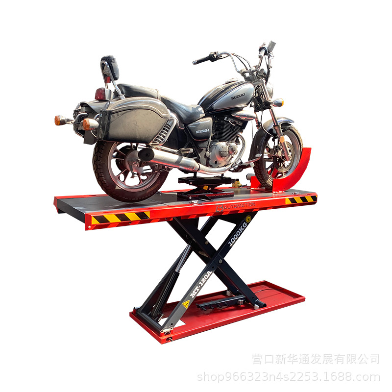 Plataforma de mantenimiento eléctrica de la motocicleta de gran desplazamiento de reparación Plataforma elevadora de tijera hidráulica Workbench