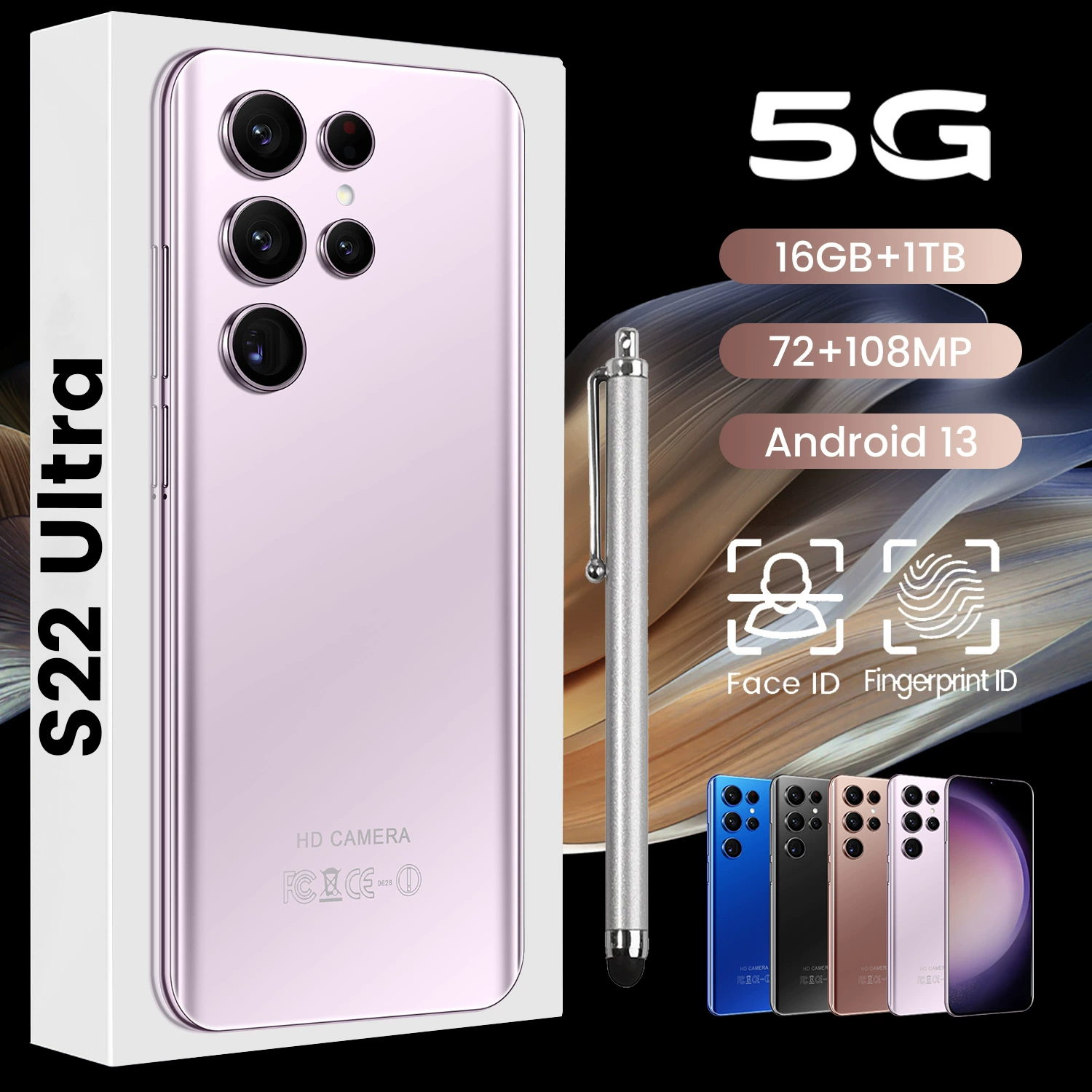 Мобильный телефон, смарт-часы, (跨境贸易), S22 ultra, 16ГБ, широкий экран, Android, оптовая