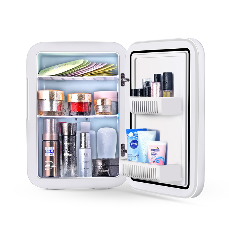 Una pieza al por mayor 20L CNC refrigerador de automóvil dormitorio mini pequeño refrigerador de vidrio para automóviles domésticos de doble uso
