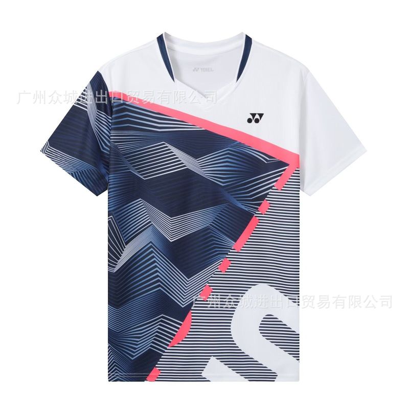 夏の新型YYバドミントン服子供スポーツウェア競技男女同型半袖上着通気速乾トレーニング服|undefined