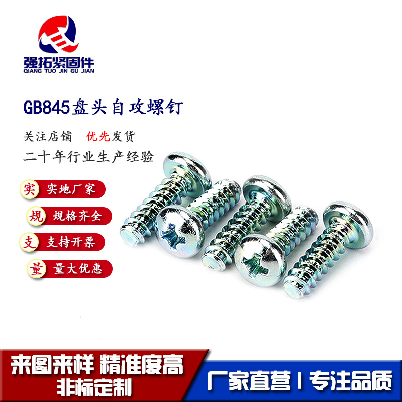 厂家供应十字槽盘头平尾自攻螺丝  圆头平尾自攻螺丝钉非标定 制