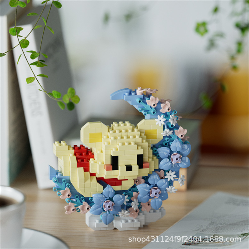 Compatible con Lego inmortal ramo de flores, juguetes de ensamblaje de plantas, adornos de claveles de girasol, regalos de año nuevo para niñas al por mayor