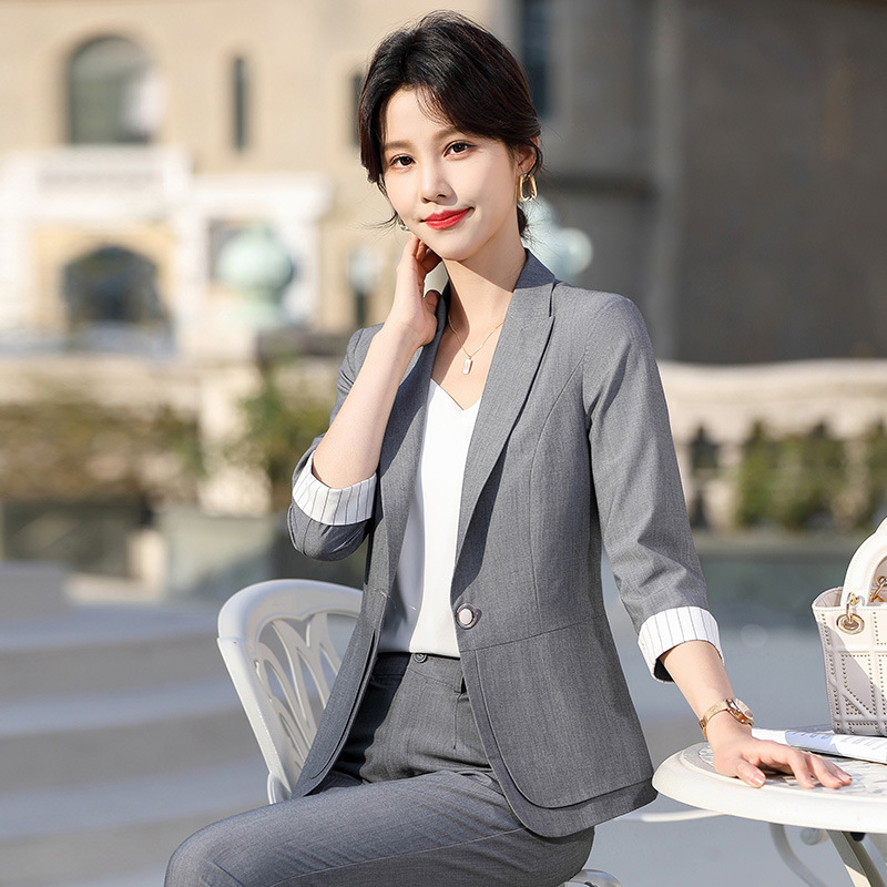 Professional Suit suit Women 2021 Spring and Summer Korean Style Temperament Small Slim Fit Slimming OL Temperament Suit Jacket