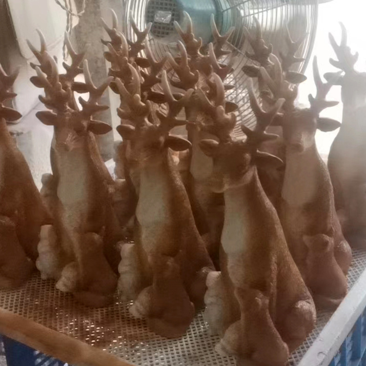 New Snow Deer and Rabbit Resin Light Fox Home Decorations Courtyard Decoration_voghion.com