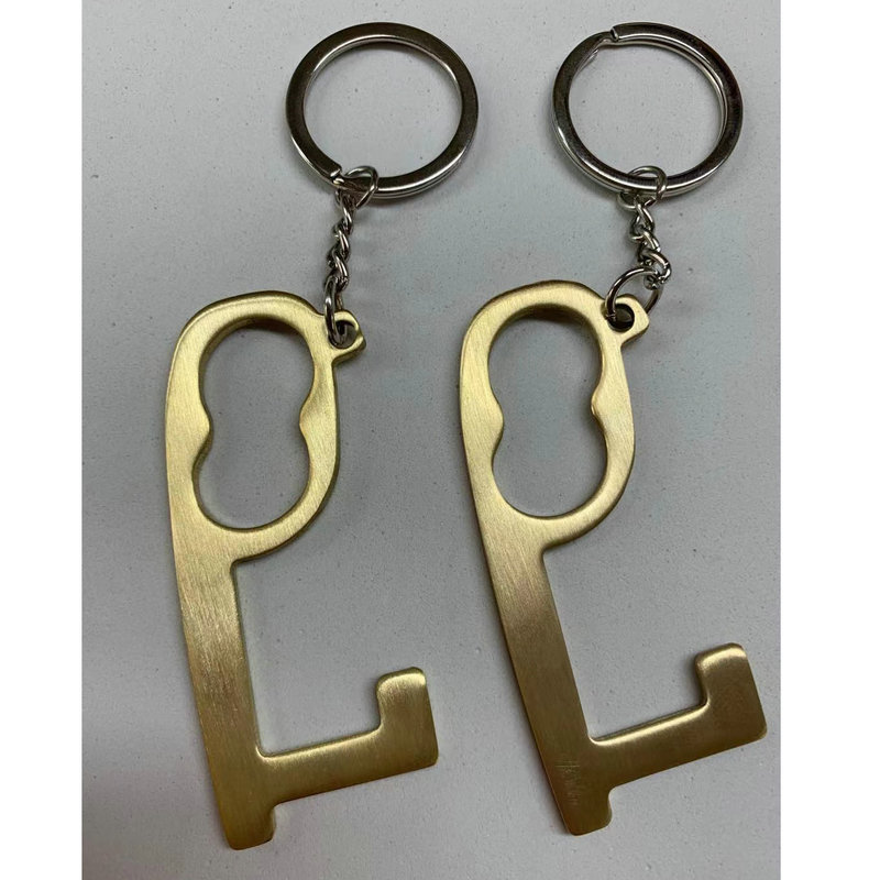 Cross-Border Popular Edc Door Opener Multi-Functional Anti-Epidemic Brass Anti-Epidemic Contact Protection Isolation Small Artifact Keychain Cross-Border Popular Edc Door Opener Multi-Functional Anti-Epidemic Brass Anti-Epidemic Contact Protection Isolation Small Artifact Keychain