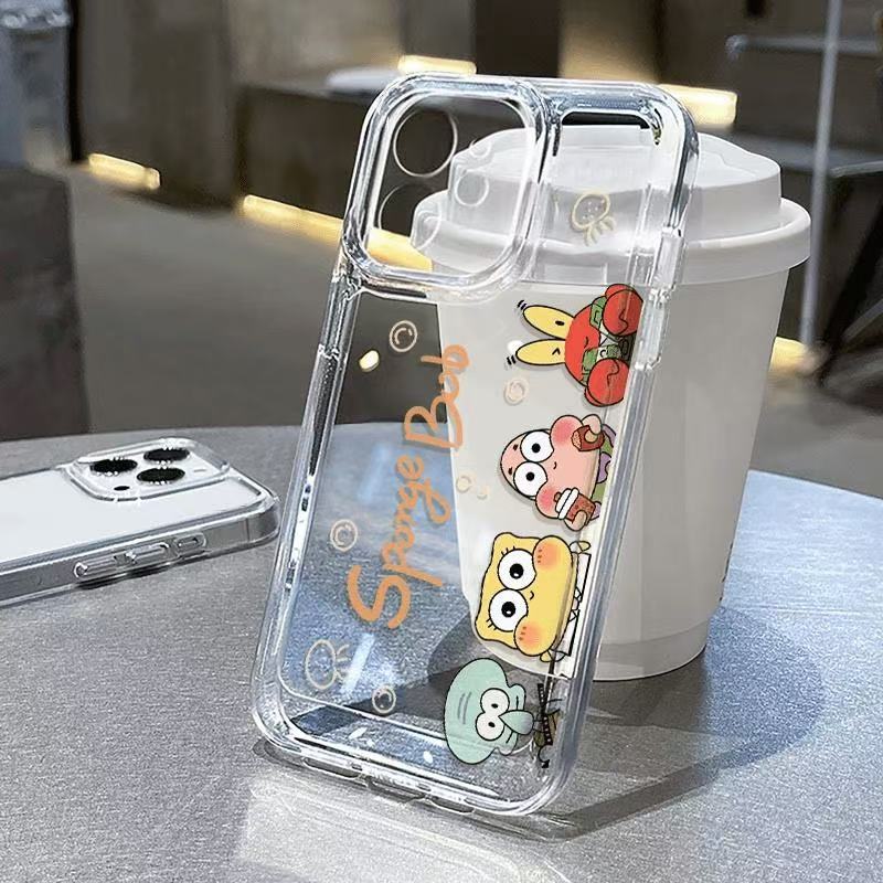 Funda para teléfono móvil iphone15promax para modelos explosivos lindos, transparente Apple 16 anti-caída 14pro Japón y Corea 13/12