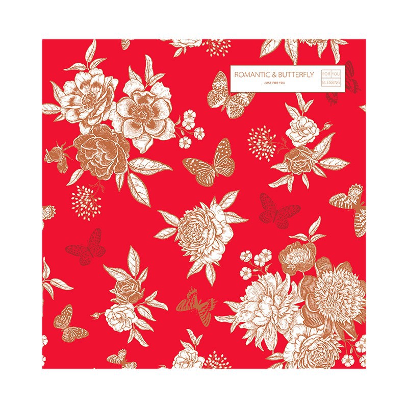 Flores de mariposa de flores de papel de embalaje de flores de oro de papel de embalaje de canasta abierta de papel de embalaje de película impermeable de flores materiales de ramo de flores