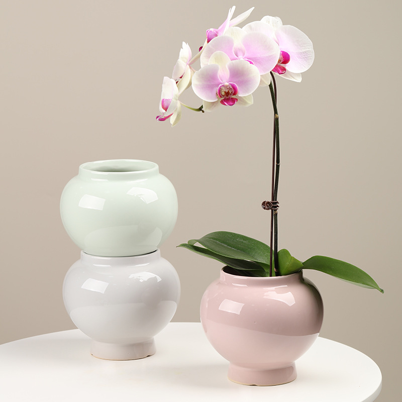 Orchid Special Pot Phalaenopsis Flower Pot Ceramic Pot Simple Garden Flower Household Balcony Pottery Pot Small Flower Pot