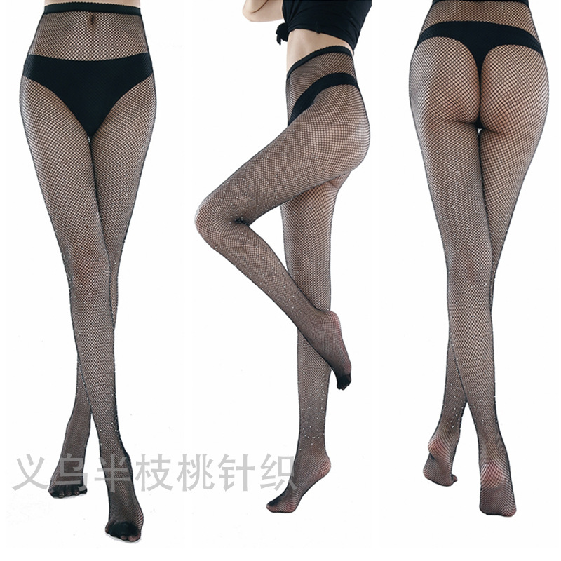 Sexy explosions a large number of in stock small net pantyhose hot drill fishing net stockings 2 sets of baby's skin star colored diamond leggings 2113
