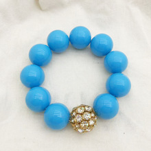 10mm 新款软陶钻球编织香巴拉手链糖果色珠多彩珠跨境货源