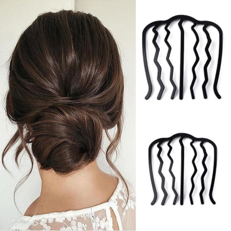 Korean style ball head hair iron metal hair comb upside down comb simple lazy hairpin hairpin hairpin hairpin back of the head