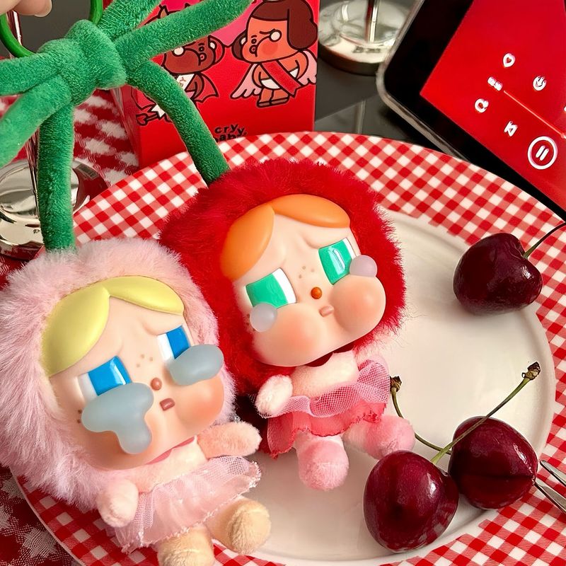 泡マットCRYBABY新製品さくらんぼ泣き人形愛神涙シリーズエナメルぬいぐるみキーホルダー|undefined