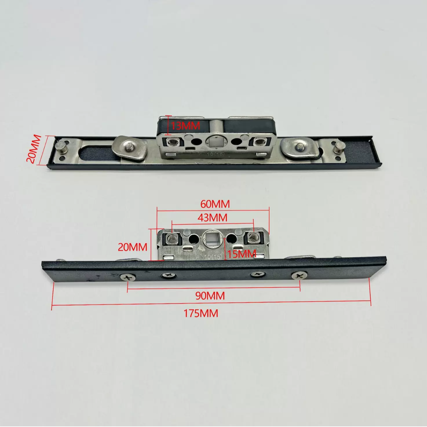 热销透明款单向锁盒304精铸方轴孔加长面盖断桥锁传动器喷黑锁盒