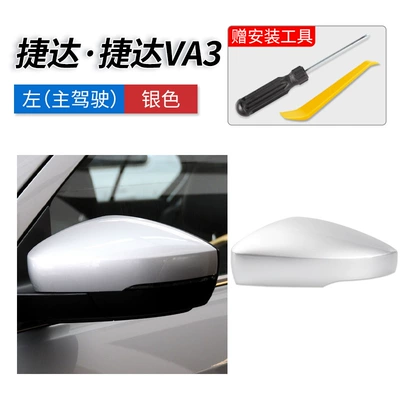 and rearview mirror lens, Rearview mirror/rearview mirror - 17-19-jetta-outer-shell-silver-drivers-side-includes-tools