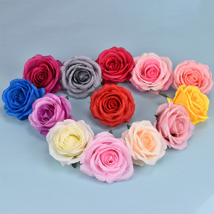 Simulated rose flower head wedding arrangement photography props silk flower flower wall arch decoration flower arrangement manufacturer wholesale