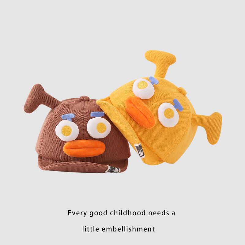 Bebé sombrero de boca de pato de otoño para niños y niñas súper lindos, lindos, feos, bonitos, versátiles, sombrero de jardín de infantes