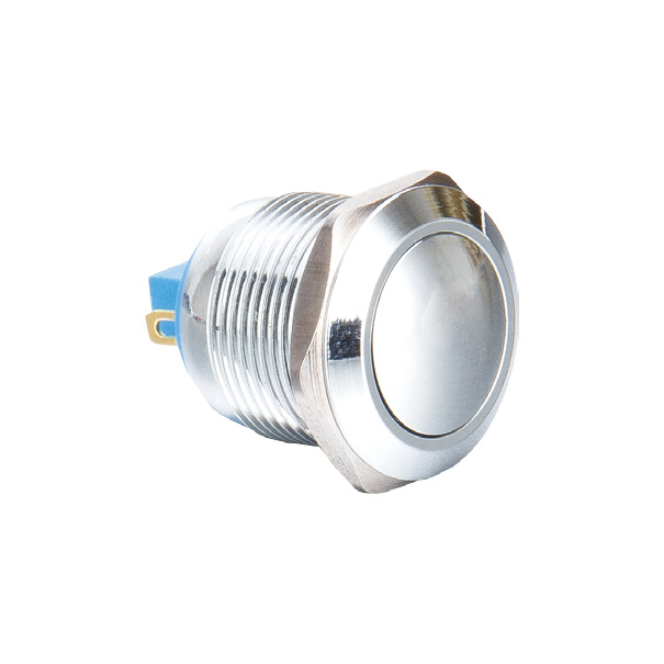 厂商供应螺丝脚金属按钮开关 直径19mm 圆头/平头/高头