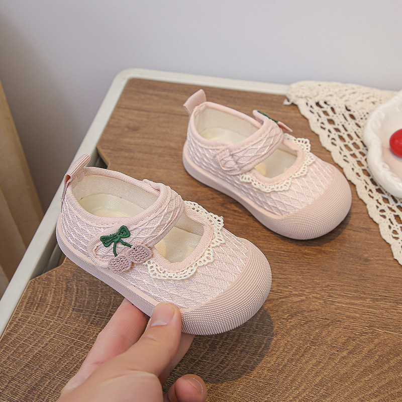 Zapatos para niños de suela suave de niñas 2026 verano nuevos zapatos de princesa de niñas de moda zapatos de lona superficial image 4