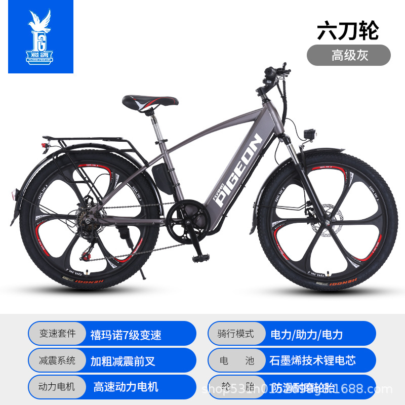 Flying Pigeon Bicicleta de montaña eléctrica Batería de litio de 400W Nuevo estándar nacional para adultos Bicicleta de batería para hombres y mujeres
