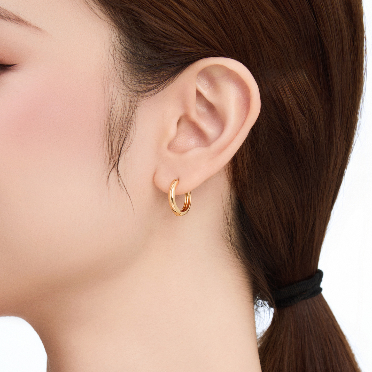 Xuping europa y americana transfronterizos simple geometría brillante aleación de cobre chapado 24k color ligero lujo temperamento auriculares al por mayor mujeres