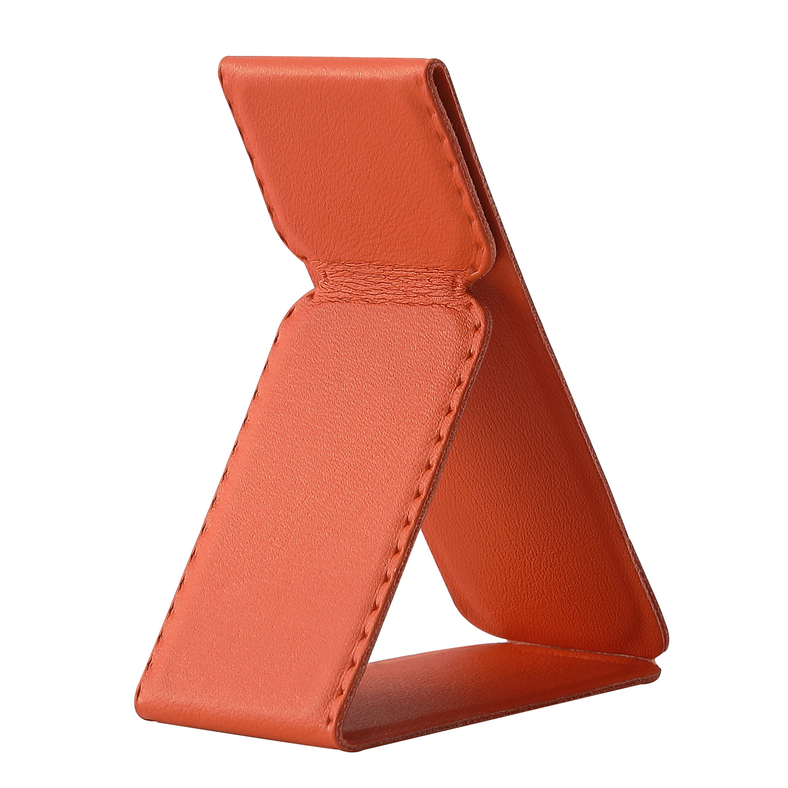 El soporte pequeño de pasta versátil es adecuado para todos los modelos de teléfonos móviles. Soporte de teléfono móvil de cuero PU con patrón de manzana magnético plegable