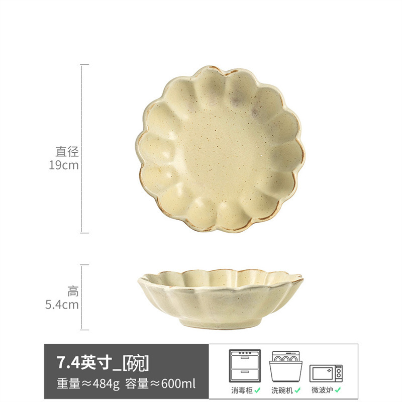 日本製麦わらボウル、レトロなヌードルボウル、陶器ボウル、サラダボウル、粗陶器食器、皿、スープボウル、ヨーグルトボウル、ネットセレブ食器|undefined