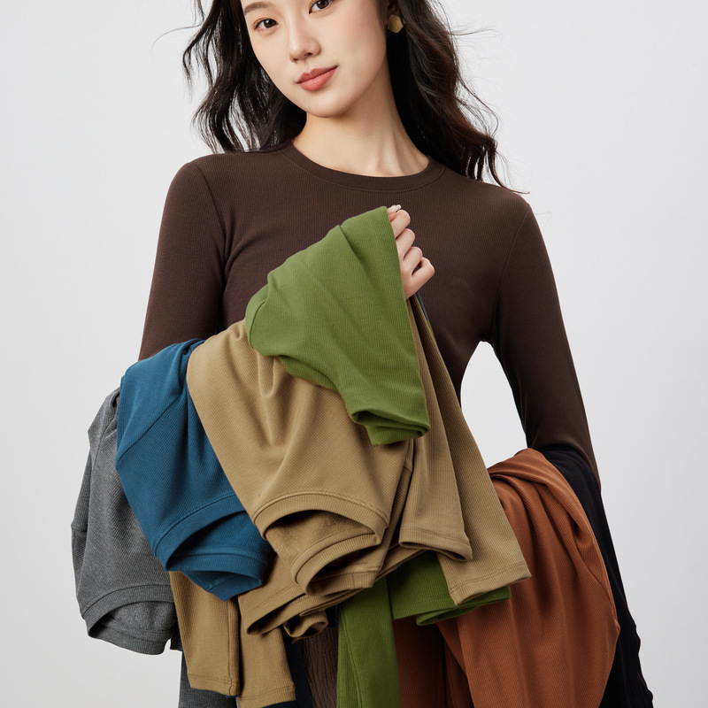 Physical Delivery Recommendation: 7% Mulberry Silk Multi-Color Versatile Bottoming Shirt for Women with T-Shirt Knitted Slim Fit Top