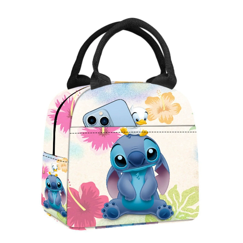 Ланч-баг Stitch: термоизолированная сумка для обеда, с алюминиевой фольгой, для школы и офиса