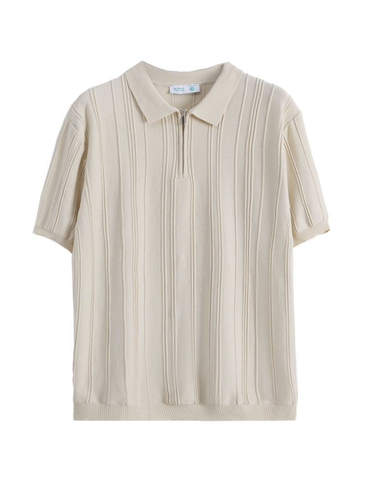El antiguo estilo de hielo para hombres polo camiseta de manga corta para hombres negocios casual con cuello delgado camiseta de alta calidad para hombres