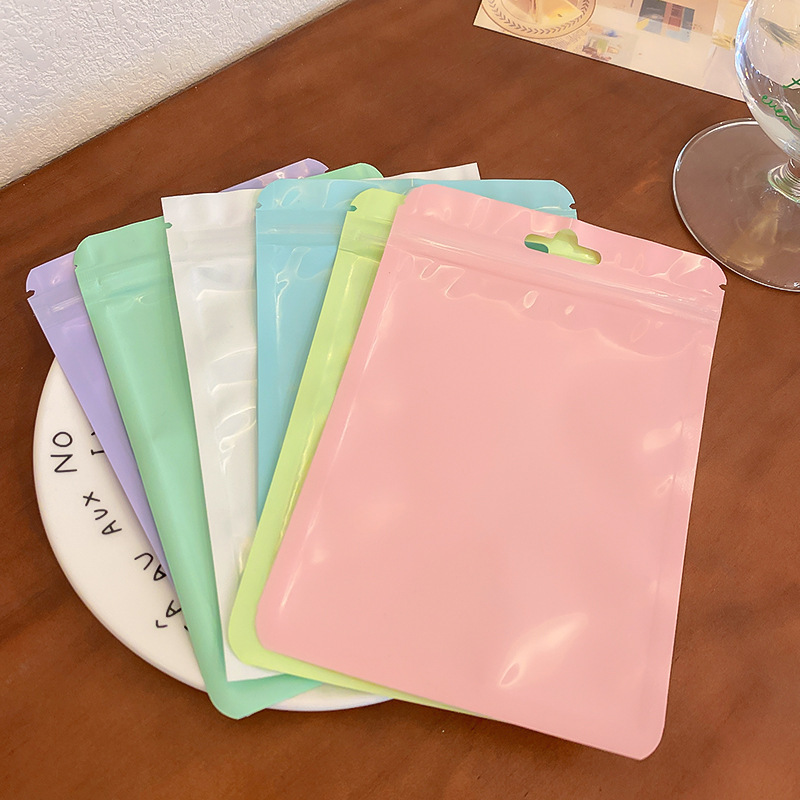 Casual Style 1 Piece Plastic Casual Bag Pocket Colorful Jewelry Packaging Bags