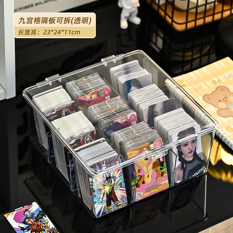 Caja de almacenamiento Jiugongge-transparente