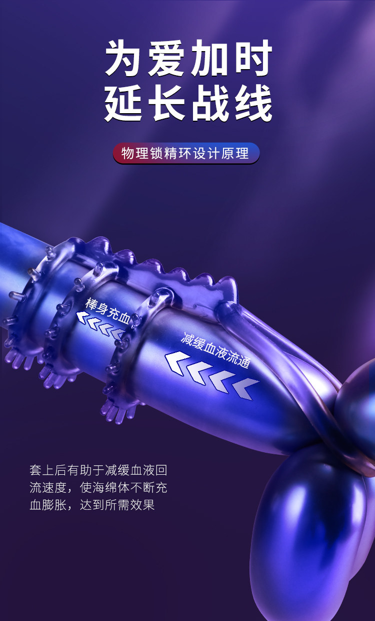 Dragon Bone Non-Vibrating Cock Ring, Soft Silicone Delay Ring for Men — detail image 1