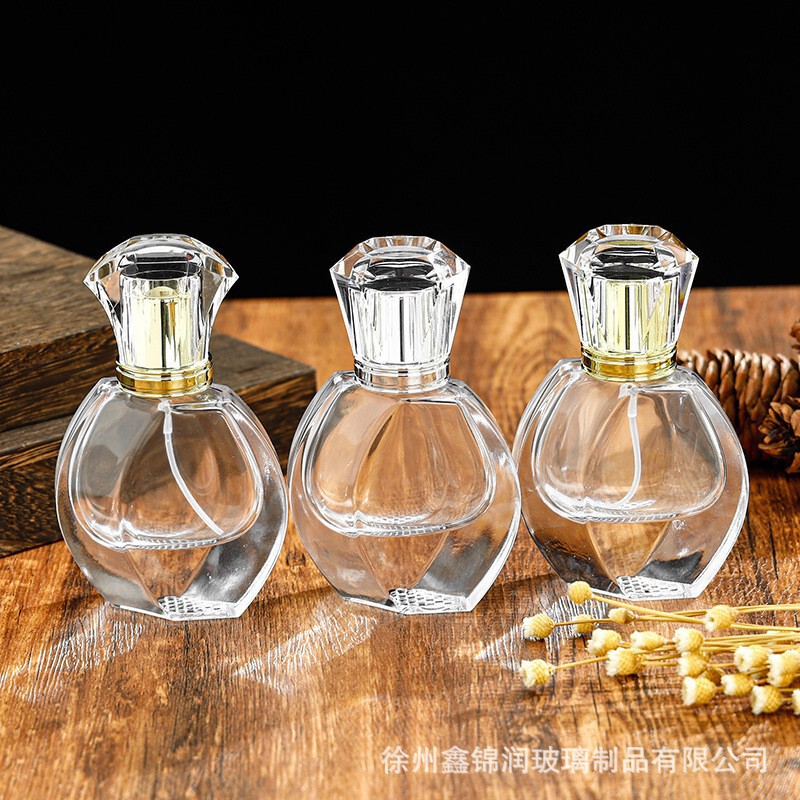 卸売 カプセル型香水瓶 30ml 透明化粧品保湿スプレーボトル 高品質ガラス香水詰め替えボトル|undefined