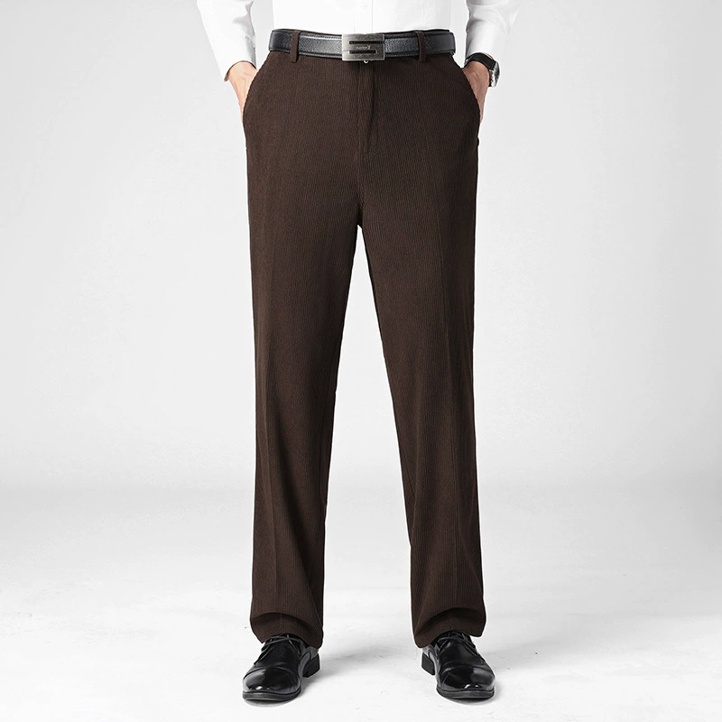 Вельветовые брюки для мужчин, весенне-осенняя верхняя одежда, повседневные вельветовые брюки в стиле "папа", прямые длинные брюки, осенне-зимний стиль.