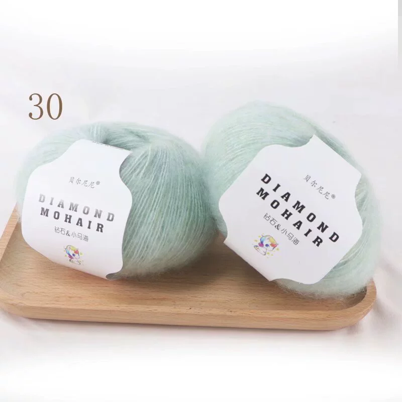 Diamond Pony: шарф и клубок пряжи Diamond Mohair, ручная работа, бренд 贝尔尼尼, разнообразные конфигурации