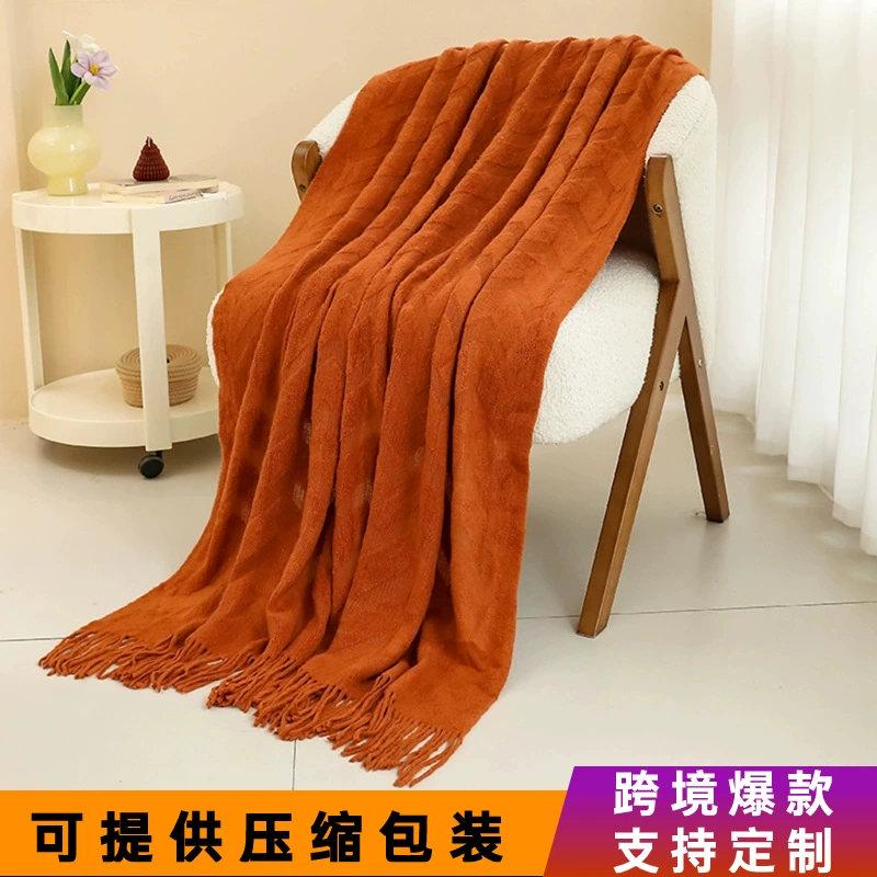 Трансграничные вязаные одеяла для сна летняя шаль самолета офисный диван кондиционер одеяло гостиная обеденный перерыв тонкий одеяло