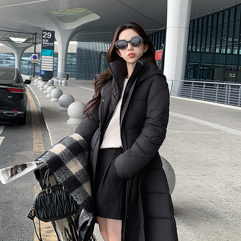 2024 invierno nuevo estilo de moda suelta cintura delgada y gruesa chaqueta de algodón cálida