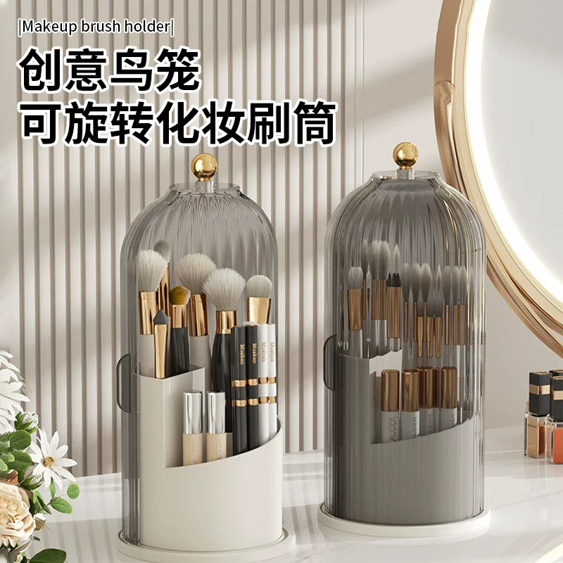 Table pens holder for boxes, cosmetic rotating storage box, brush, storage system, dressing table